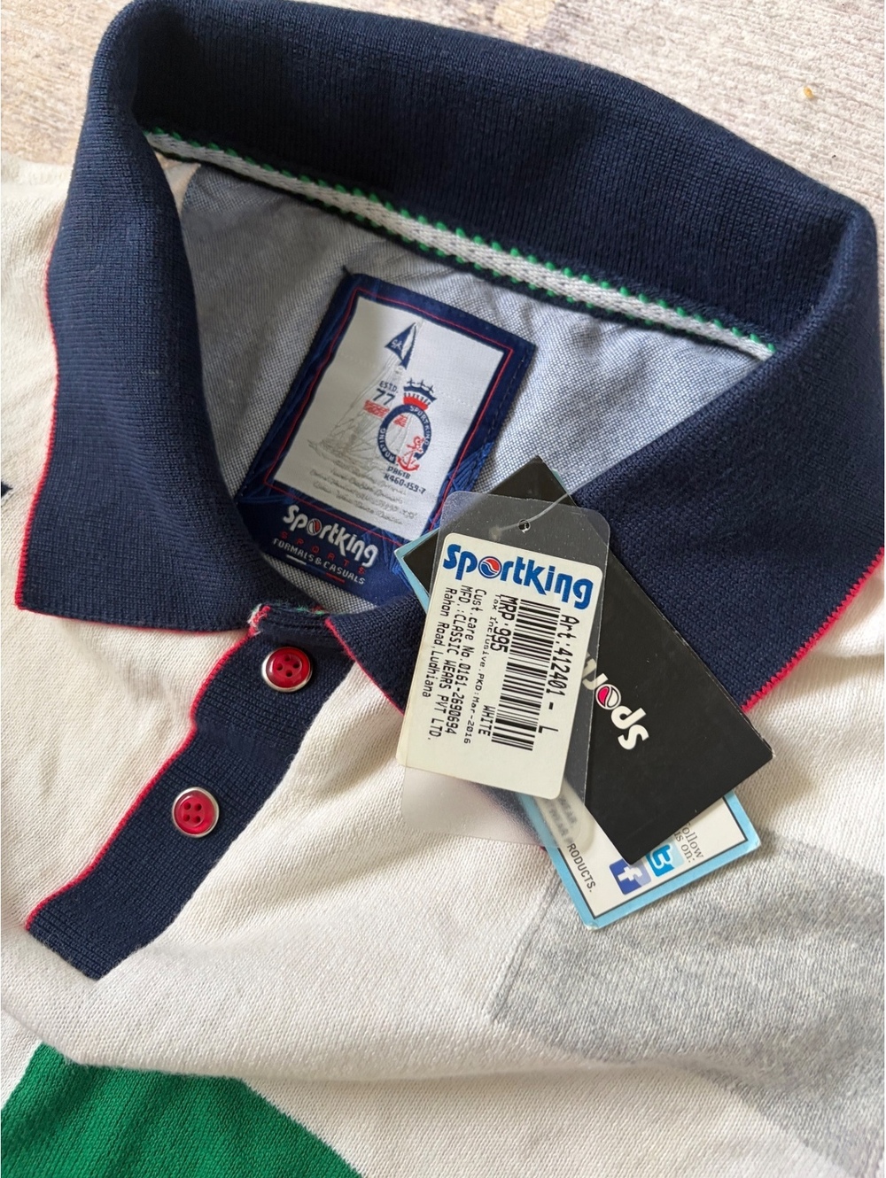 New Sport king vintage colour block large polo - Picture 5 of 6